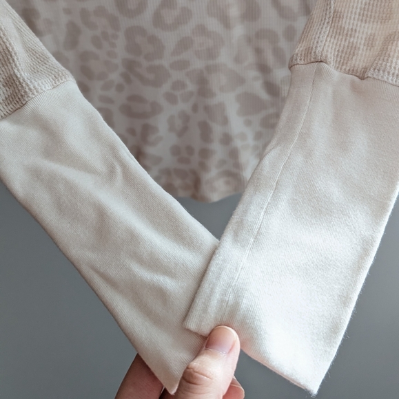 Splendid Forever Leopard Print Henley Top - Picture 8 of 14